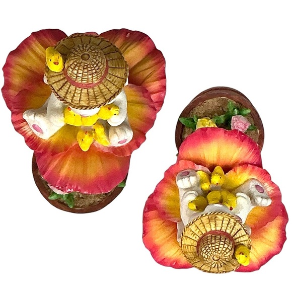 Cracker Barrel Easter Bunny Vintage Figure Incredible Details Chicks Easter Eggs - Picture 5 of 16